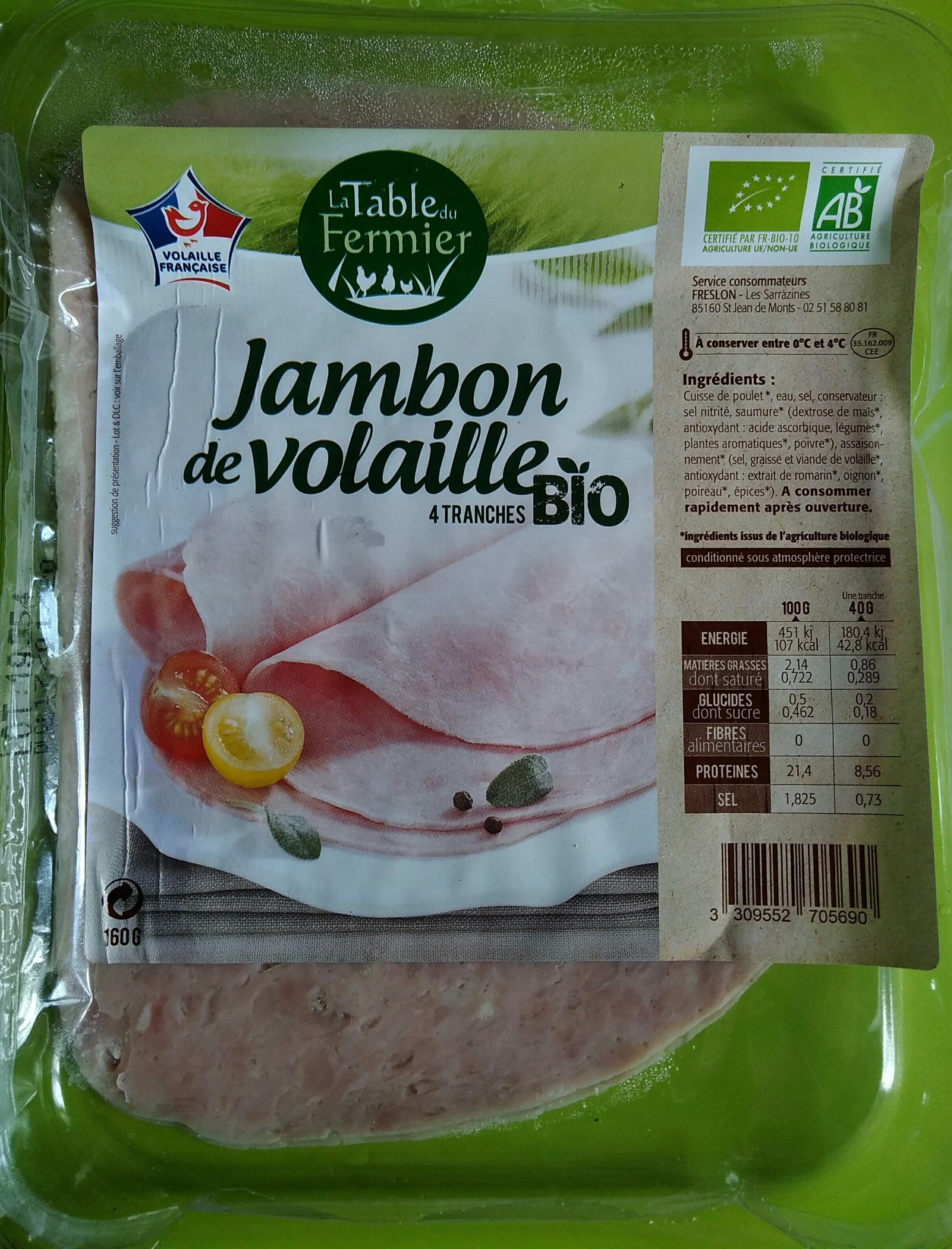 La Table Du Fermier Jambon De Volaille Bio packshot