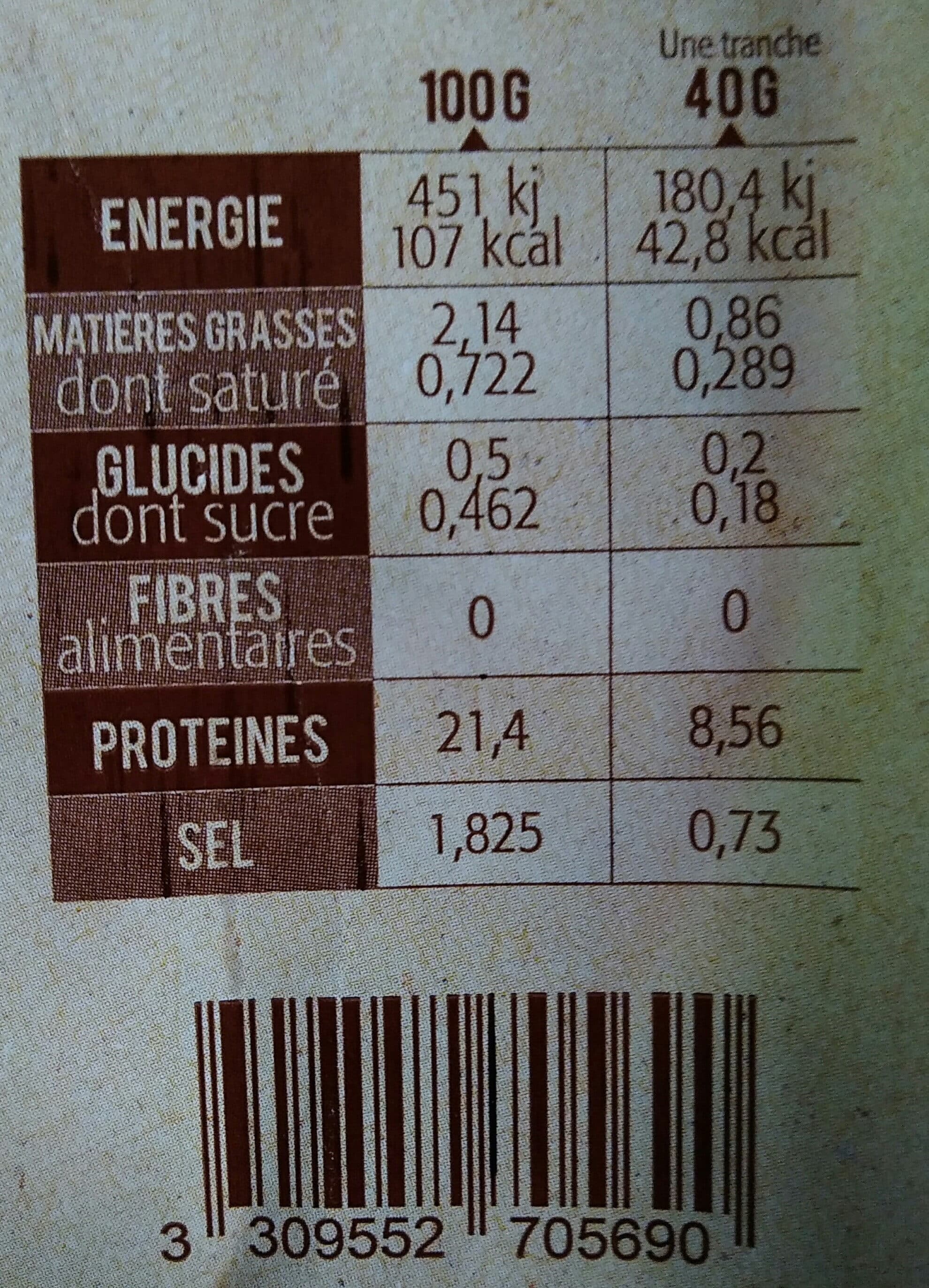 La Table Du Fermier Jambon De Volaille Bio packshot