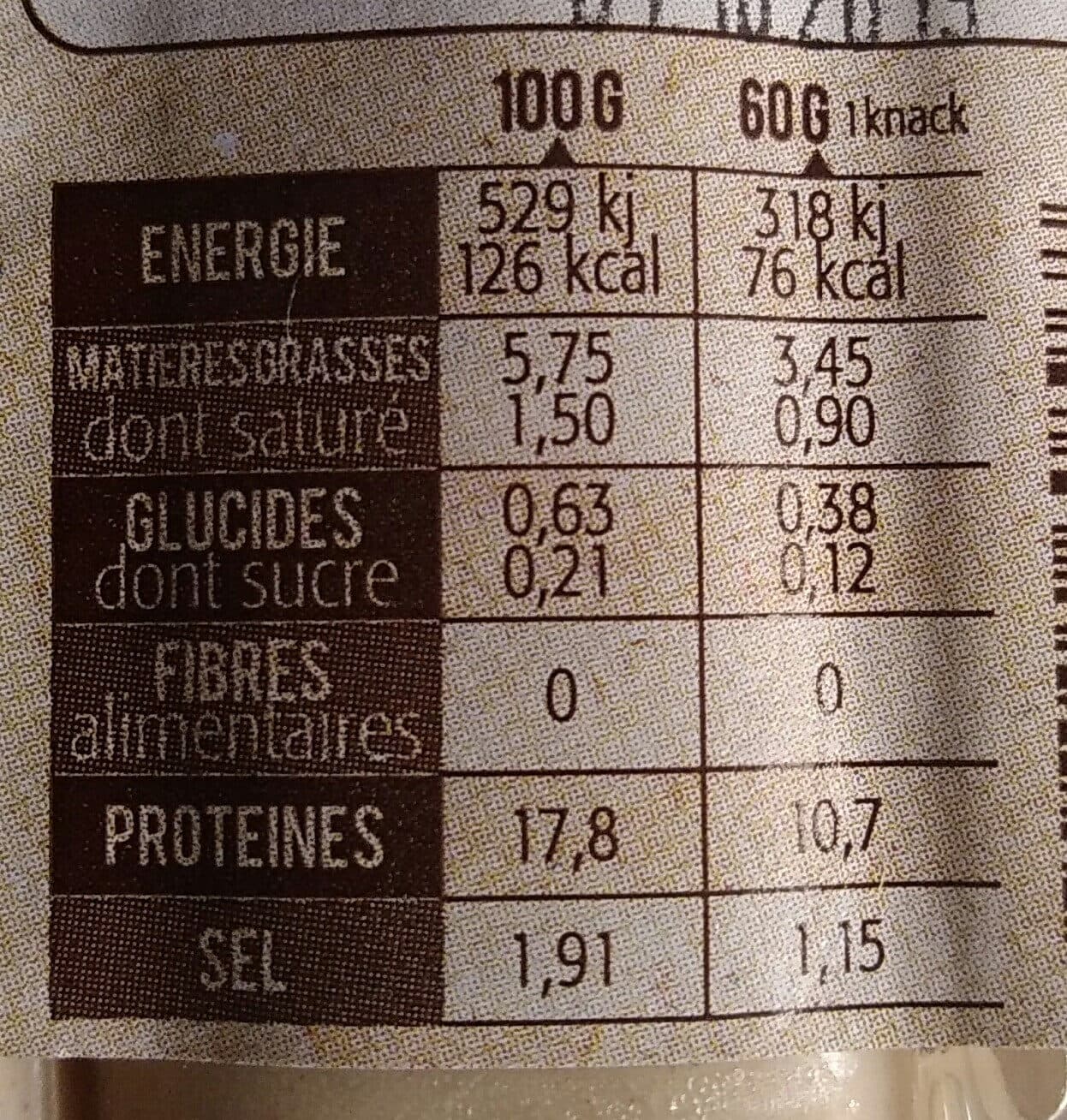 La Table Du Fermier Knack de volaille packshot