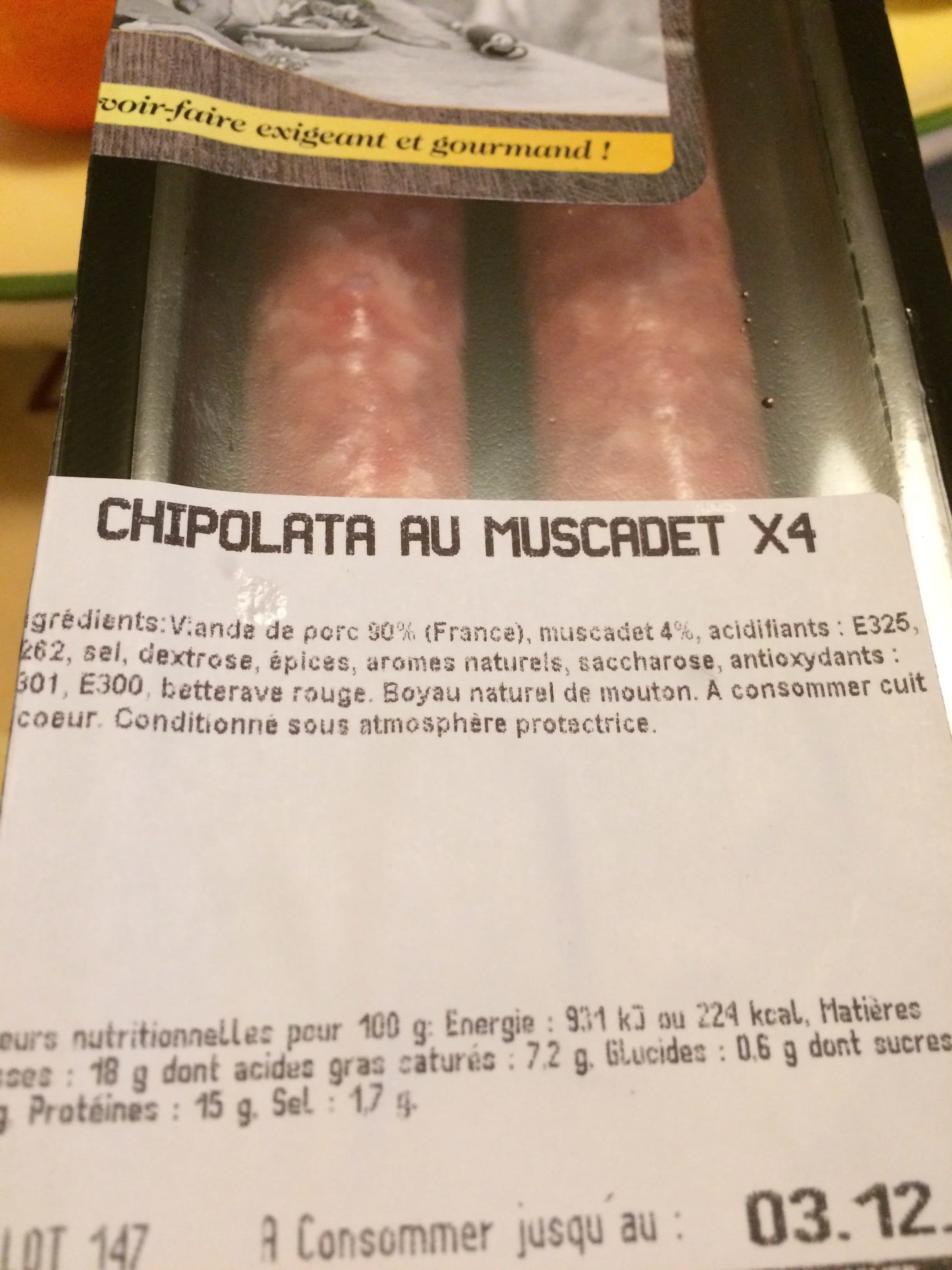 Guillard Et Fils Chipolata au muscadet packshot
