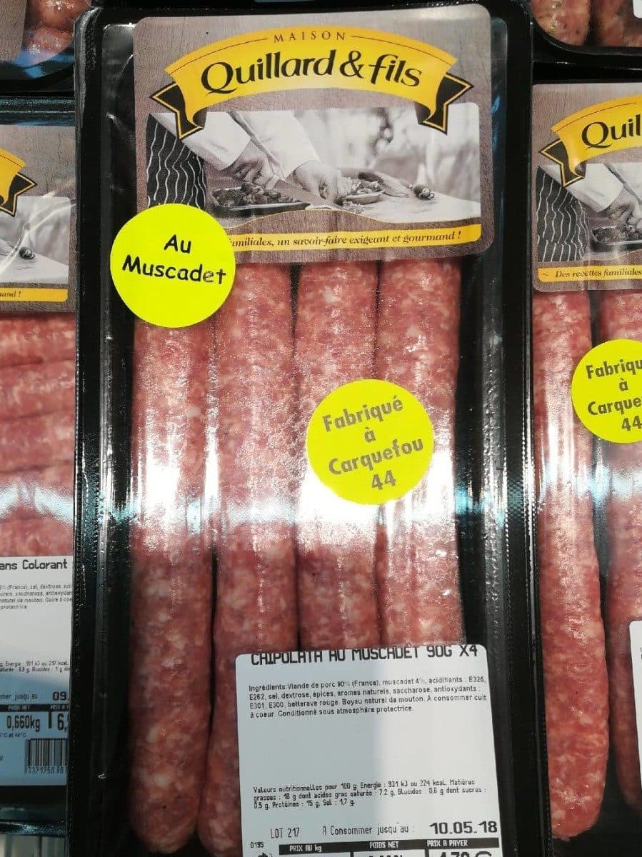 Open Food Facts Chipolata au muscadet packshot