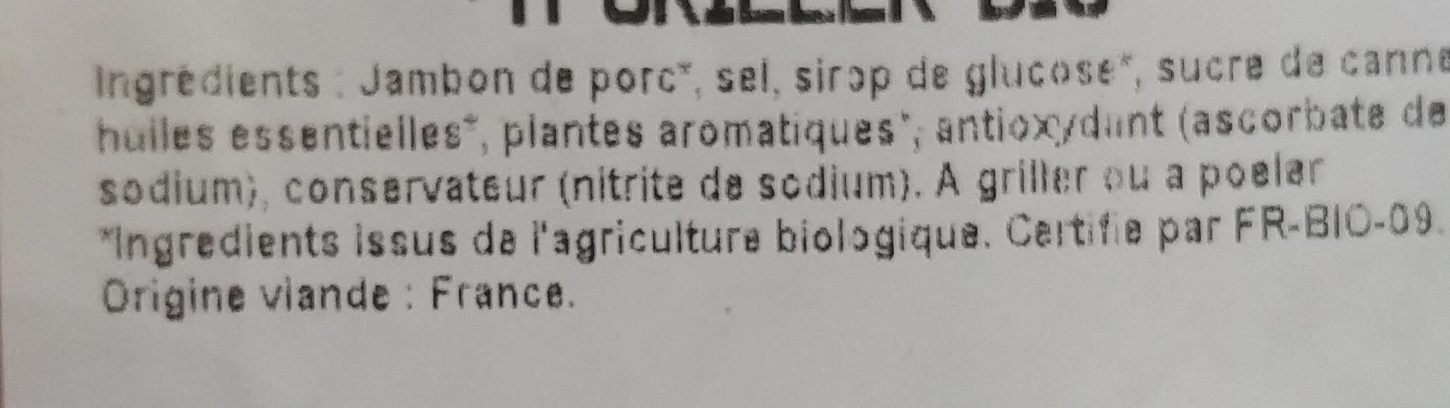 Porcs Bio Du Centre Jambon supérieur fumé packshot