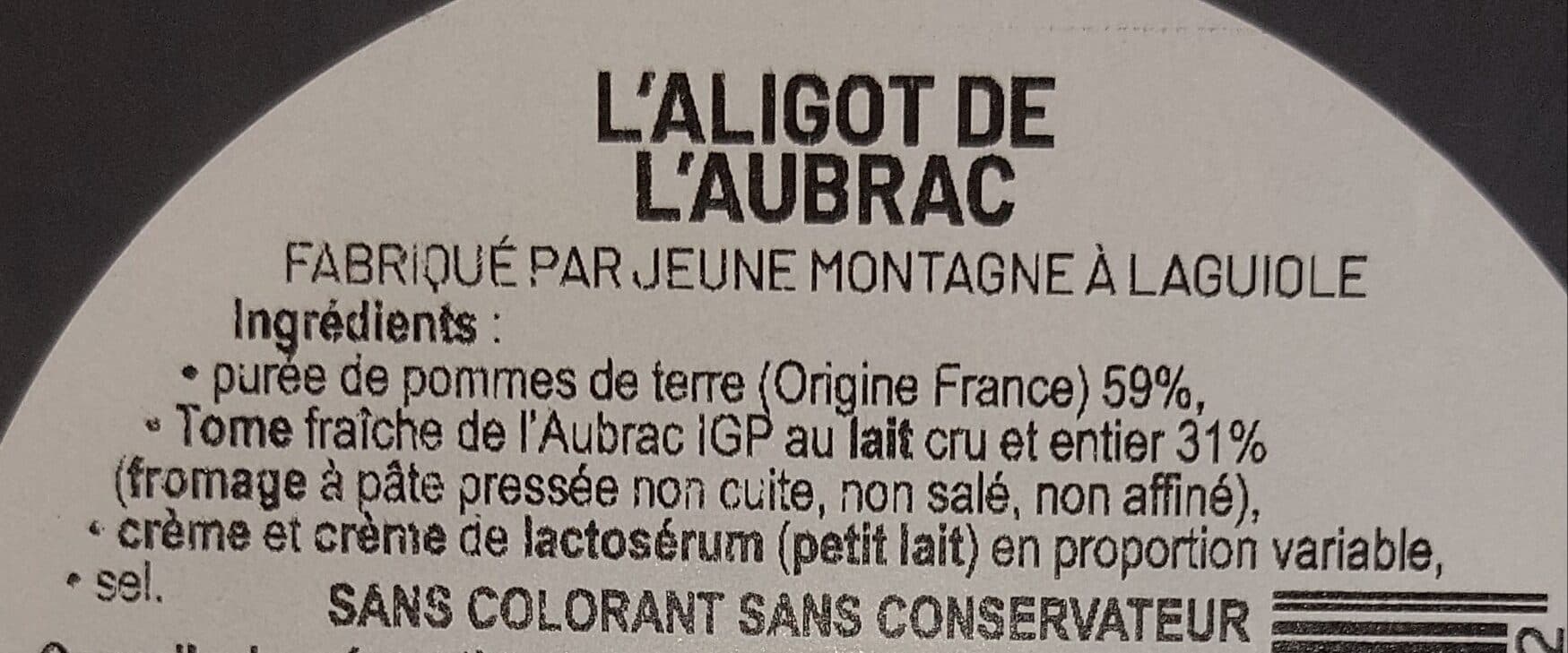 Jeune Montagne Aligot de l'Aubrac packshot