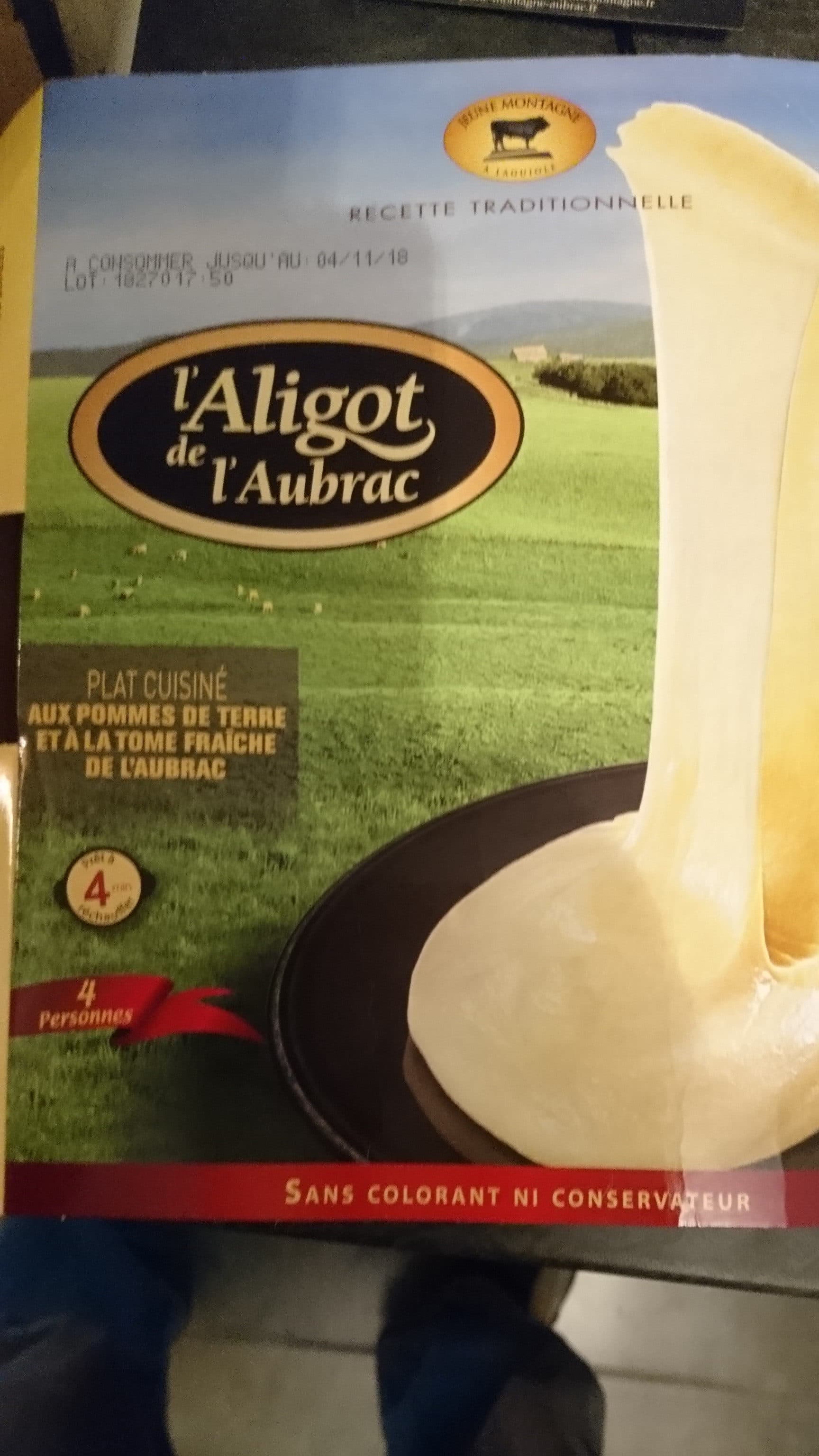 Jeune montagne Aligot de l'Aubrac packshot