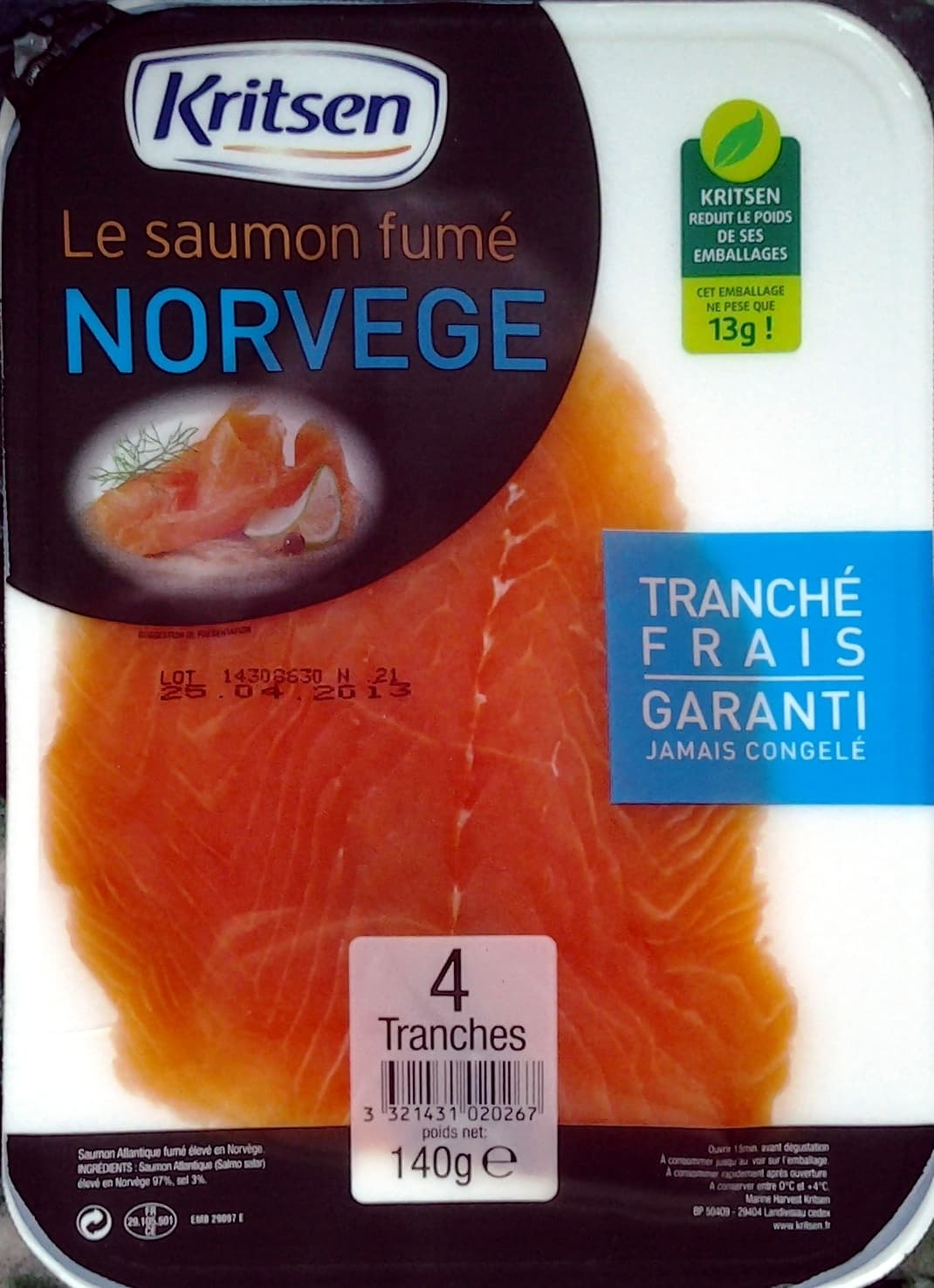 Kritsen Saumon fumé Norvège packshot