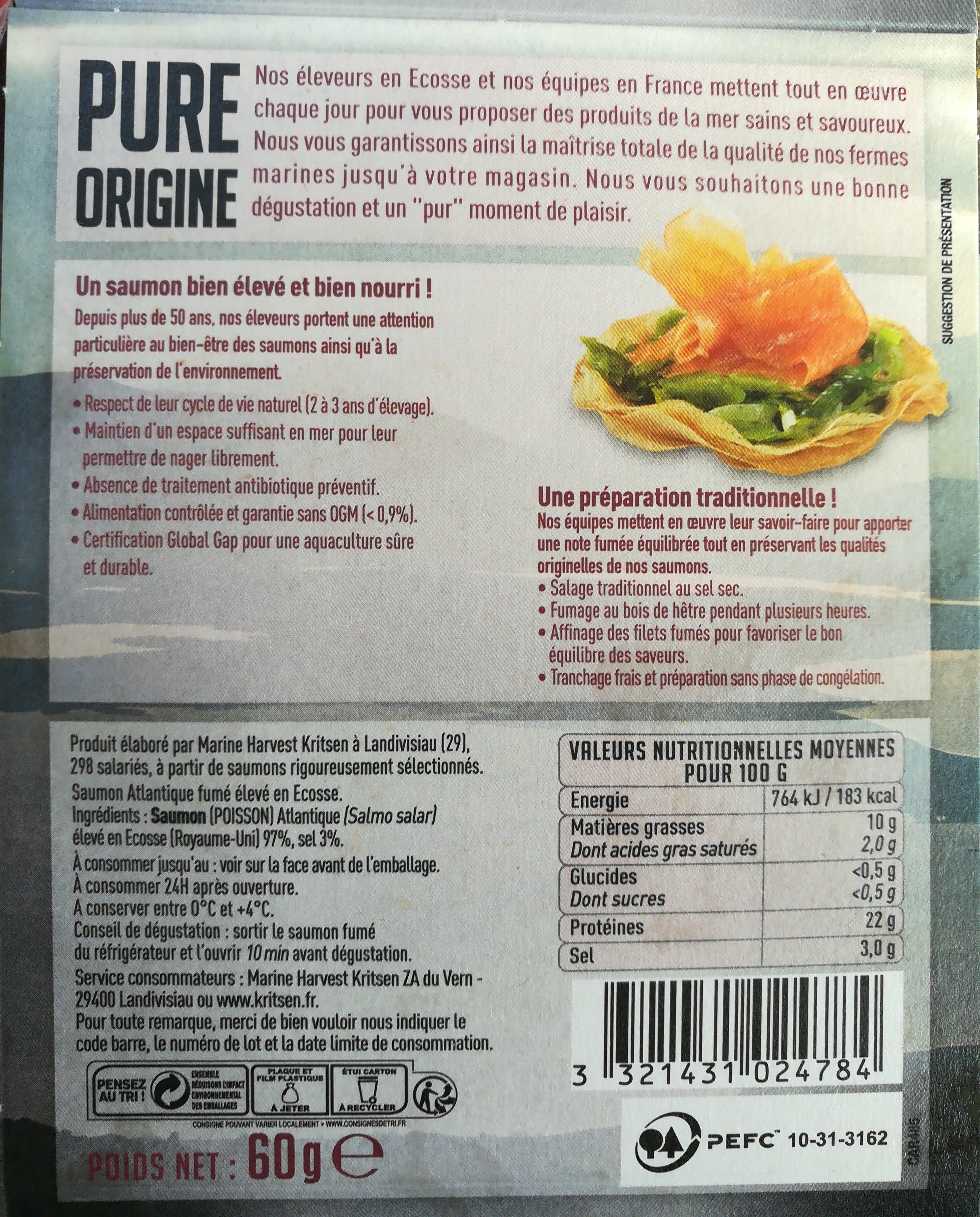Kristen Saumon atlantique fumé packshot