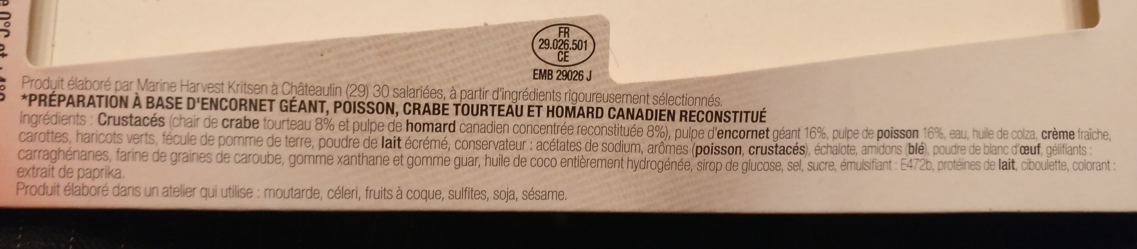 Kritsen délice crabe homard packshot