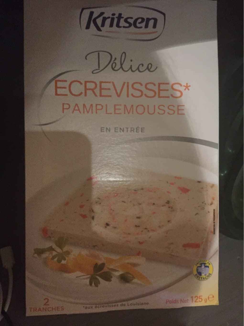 Kritsen Délice écrevisses au pamplemousse packshot