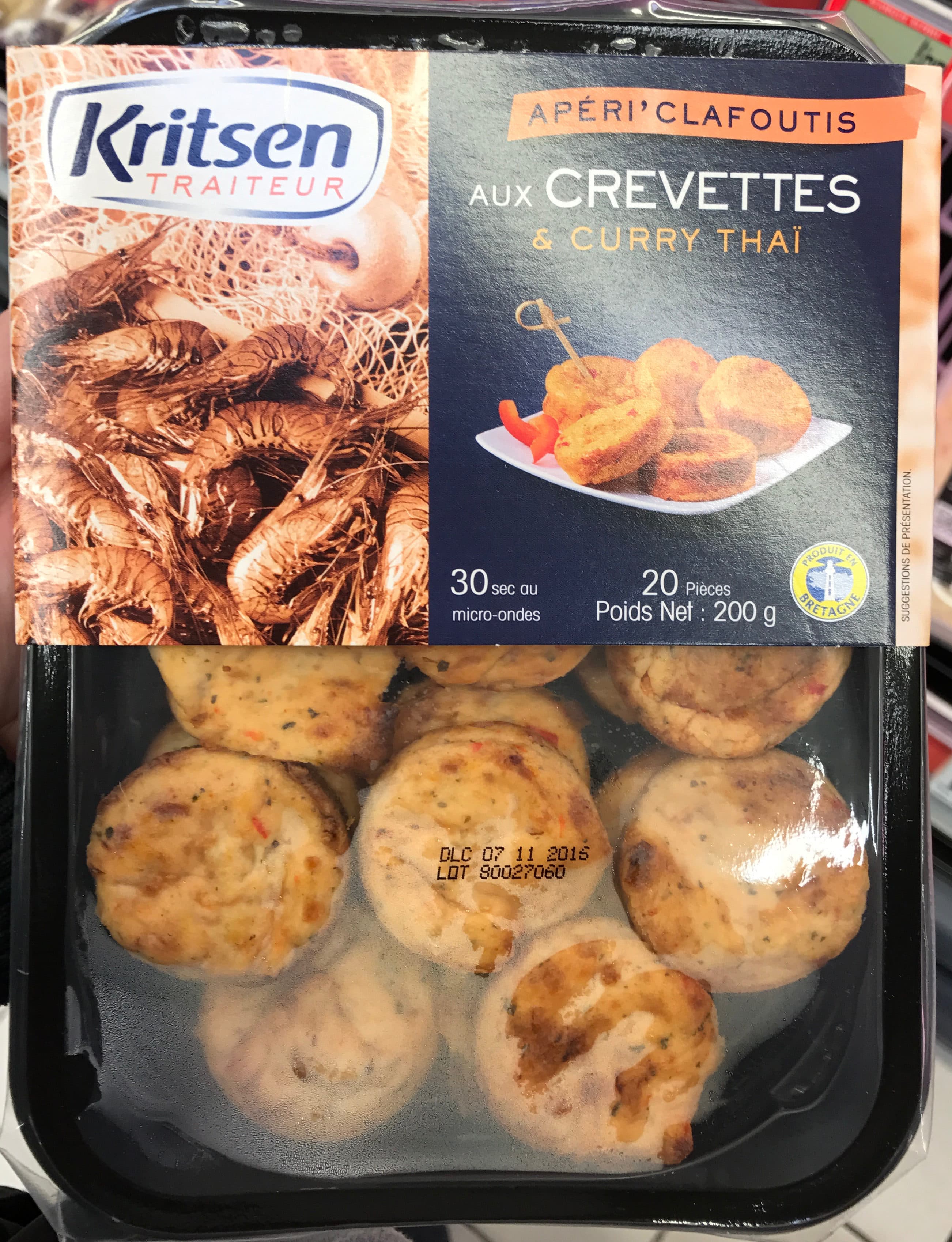 Kritsen Apéri' Clafoutis aux crevettes & curry Thaï packshot