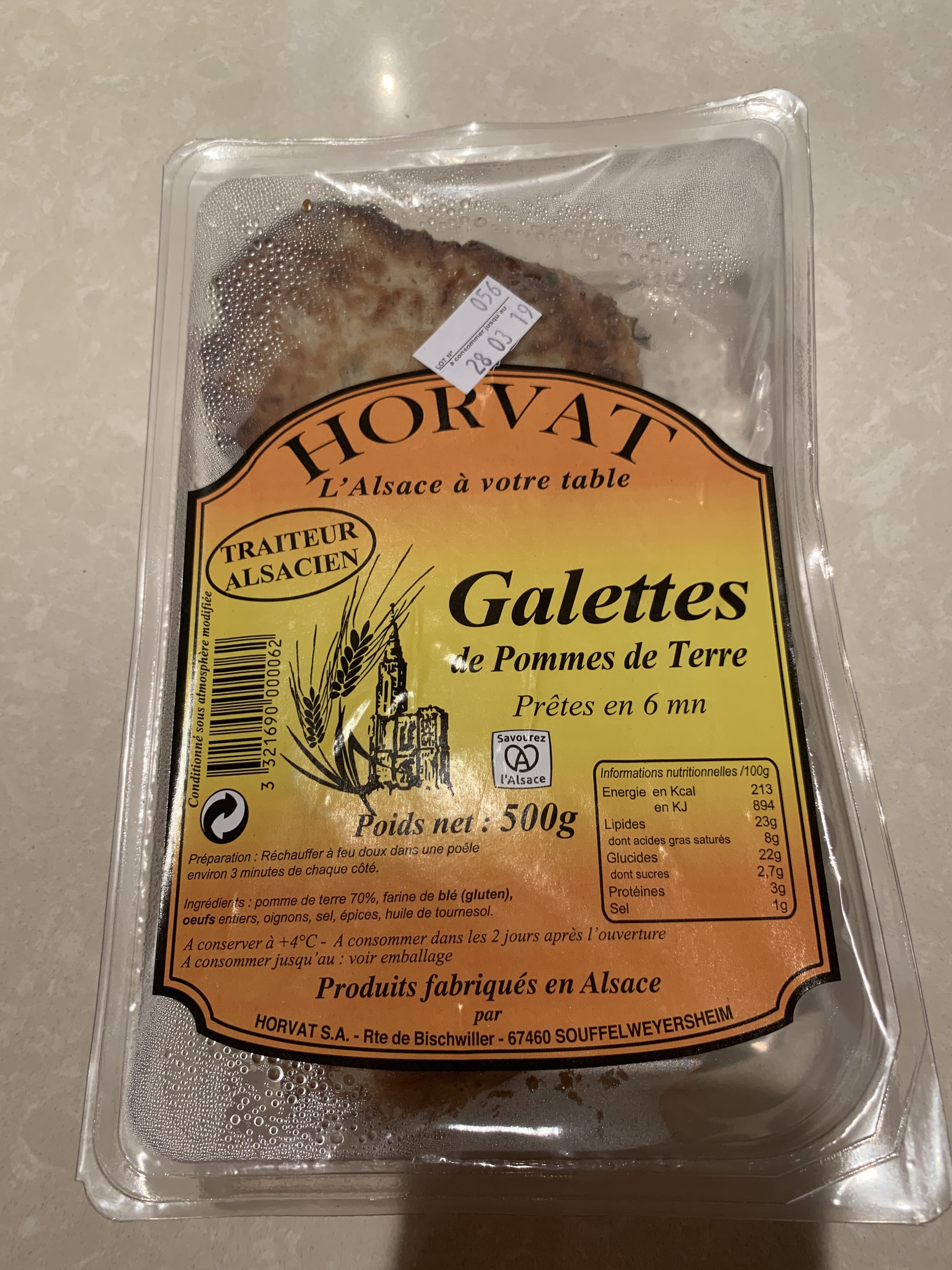 Open Food Facts Horvat galettes de pommes de terre packshot