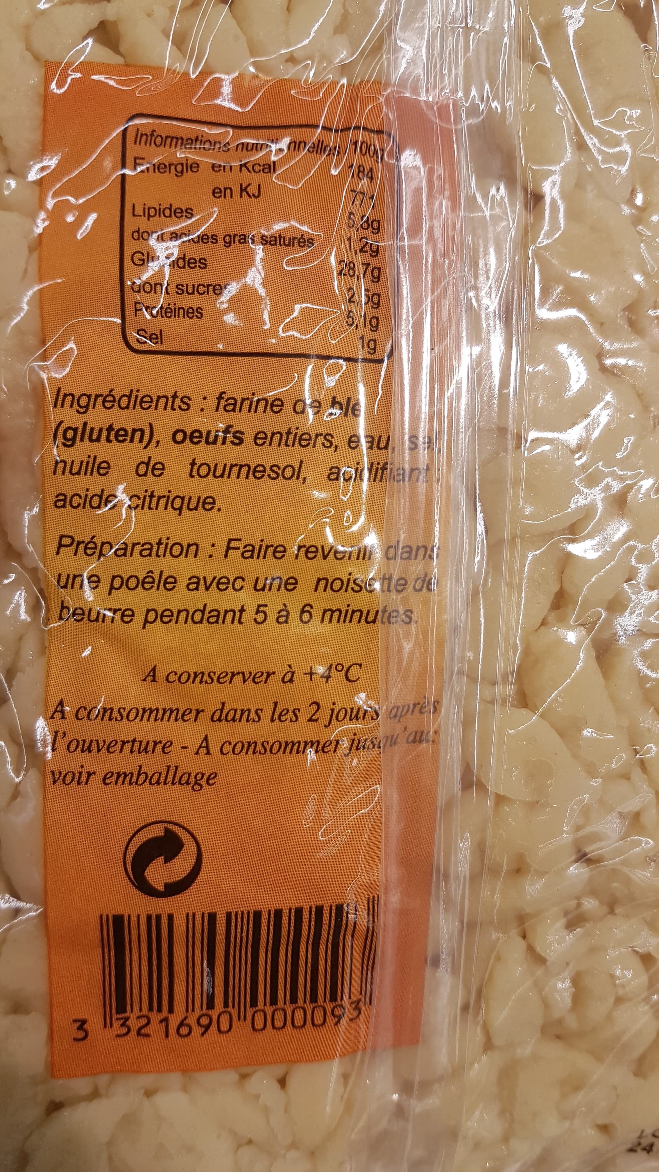 horvat Spätzles d'Alsace packshot
