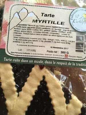 L'Alpine Tarte myrtille packshot