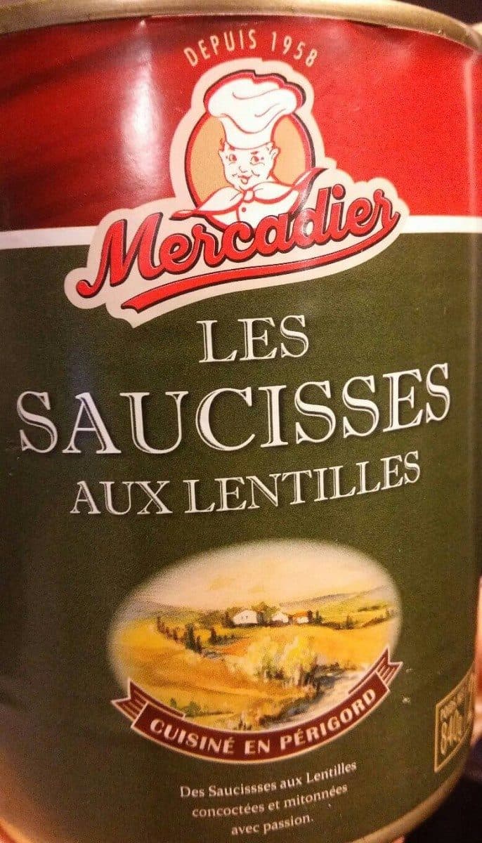 Mercadier Les saucisses aux lentilles packshot