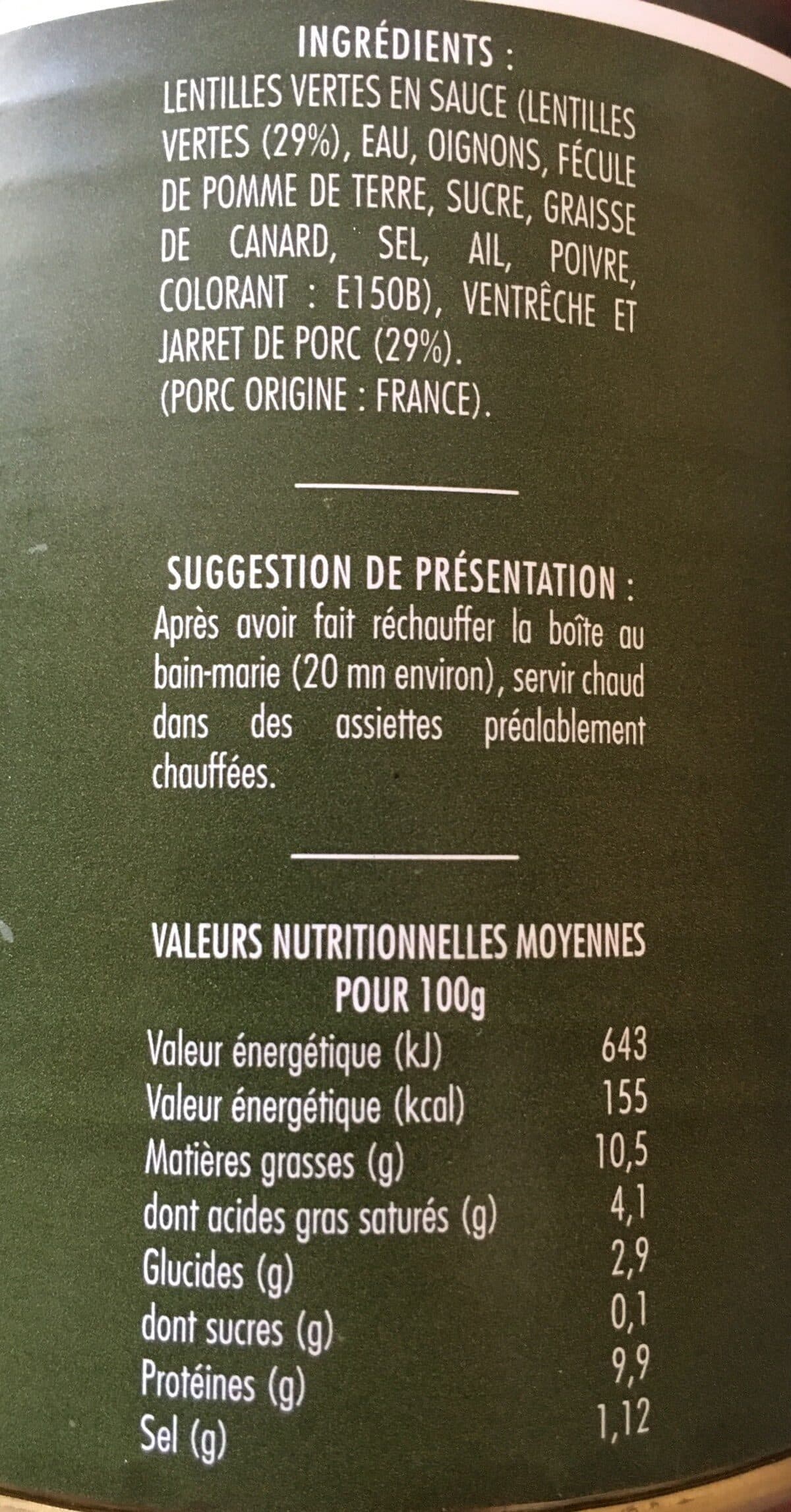 Mercadier Le petit salé aux lentilles packshot