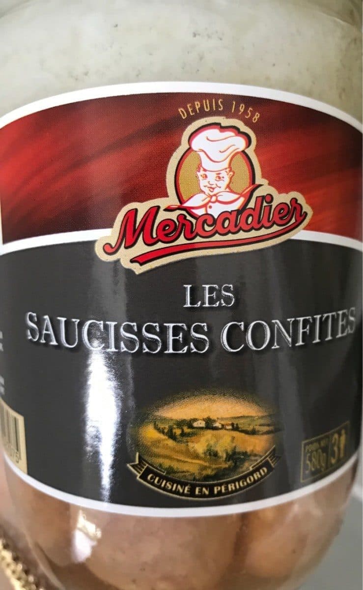 Mercadier Les saucisses confites packshot