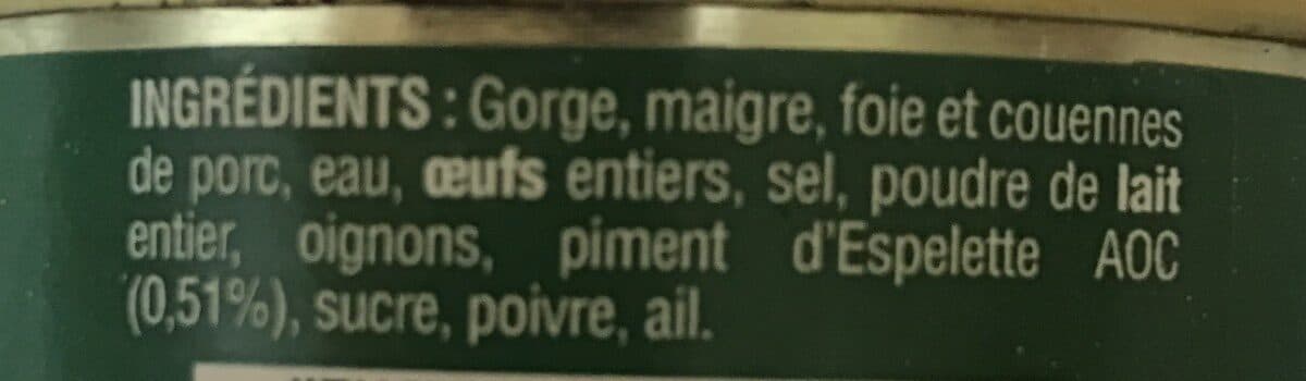 Mercadier Pate au piment d'espelette packshot
