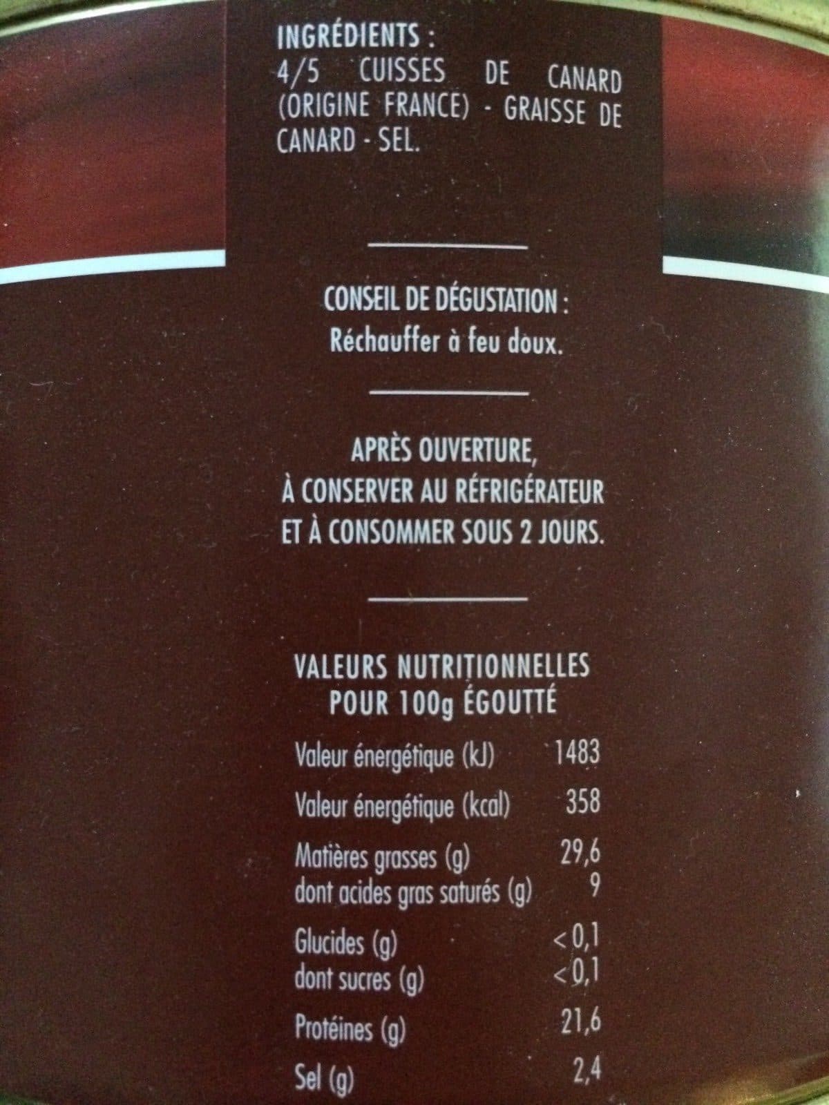 Mercadier Confit De Canard packshot