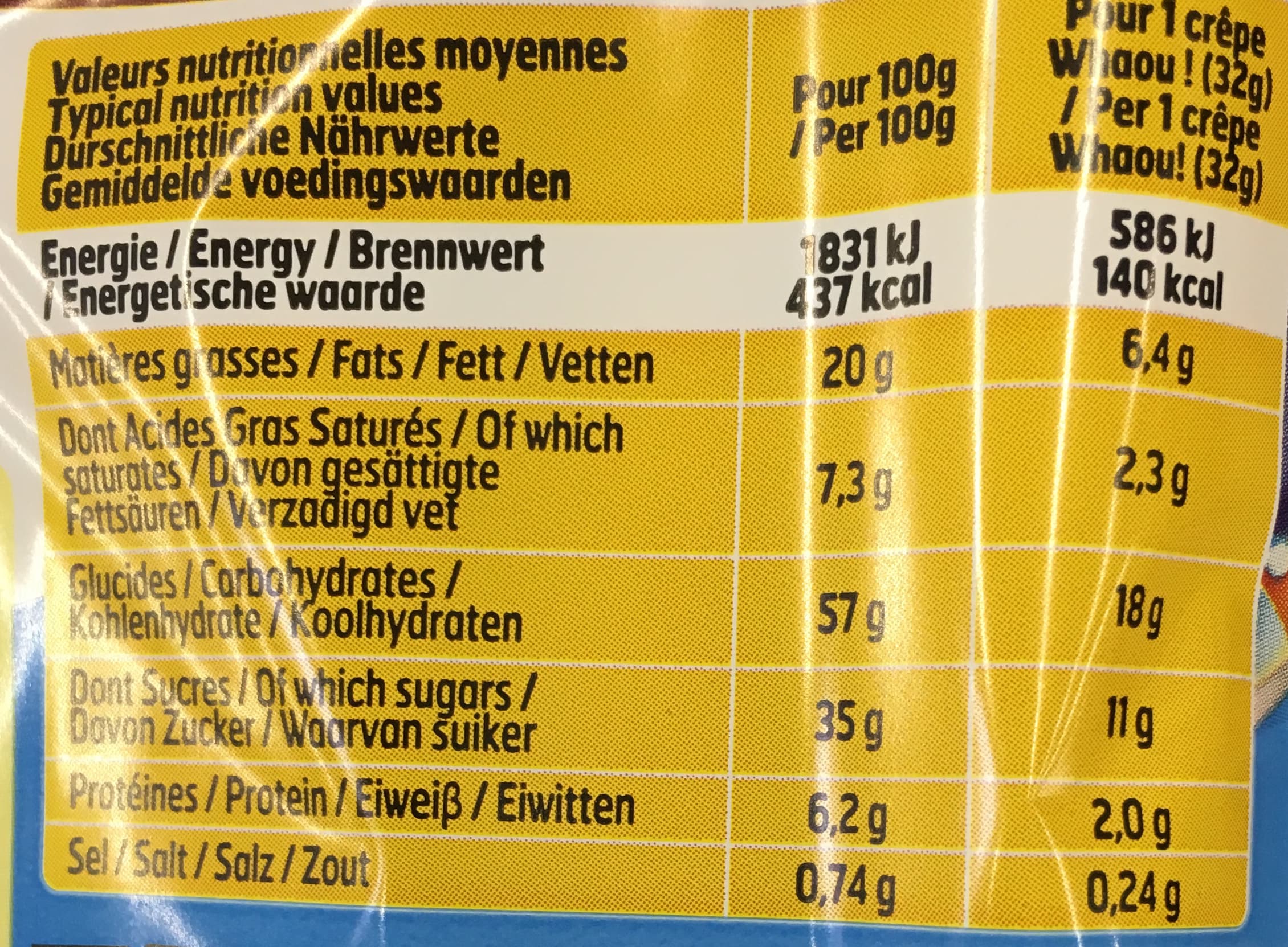 Whaou! 8 Crêpes Choco-Lait packshot