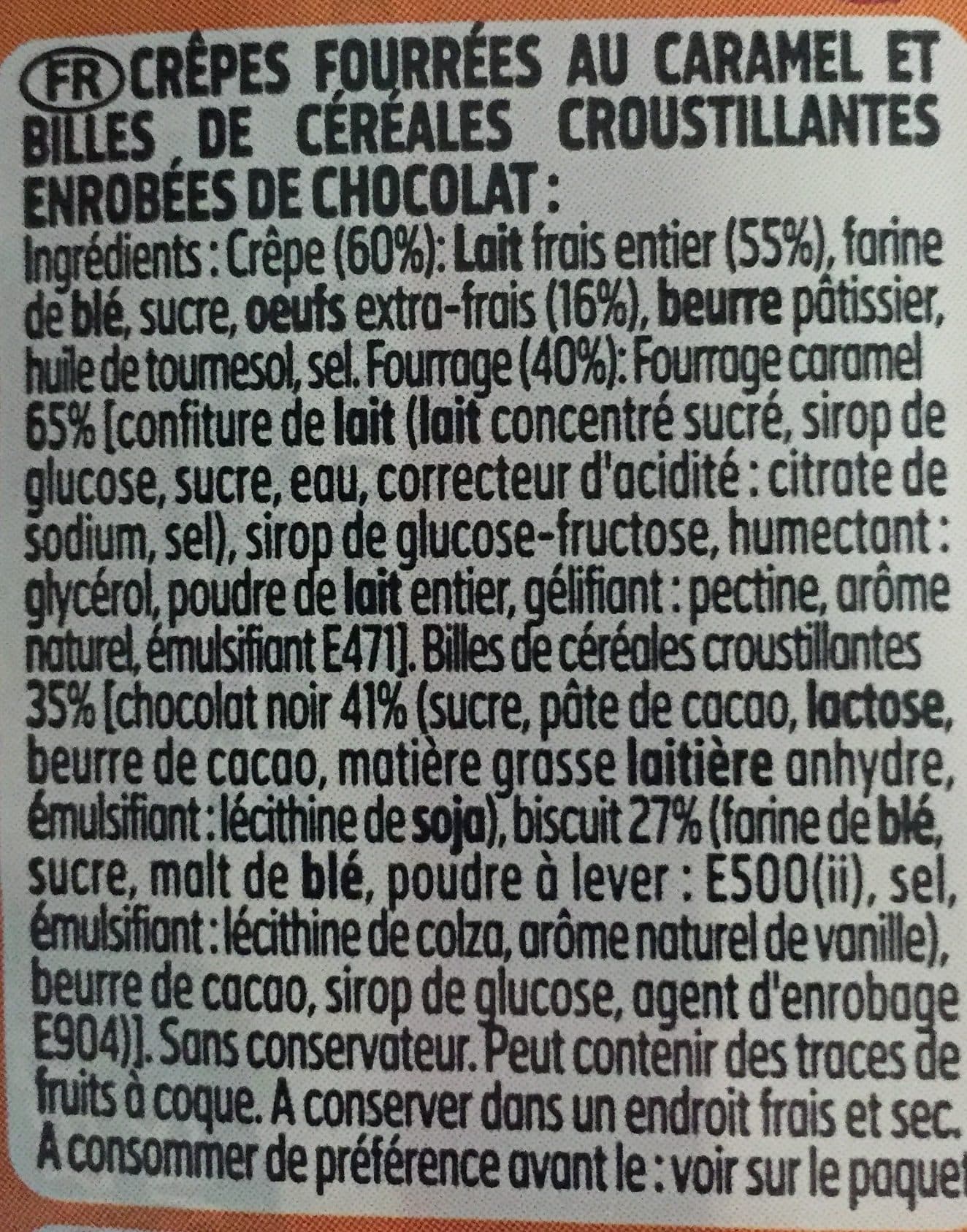 Whaou! Whaou! Crêpes Cracky caramel & céréales croustillantes les 8 crêpes de 32 g packshot