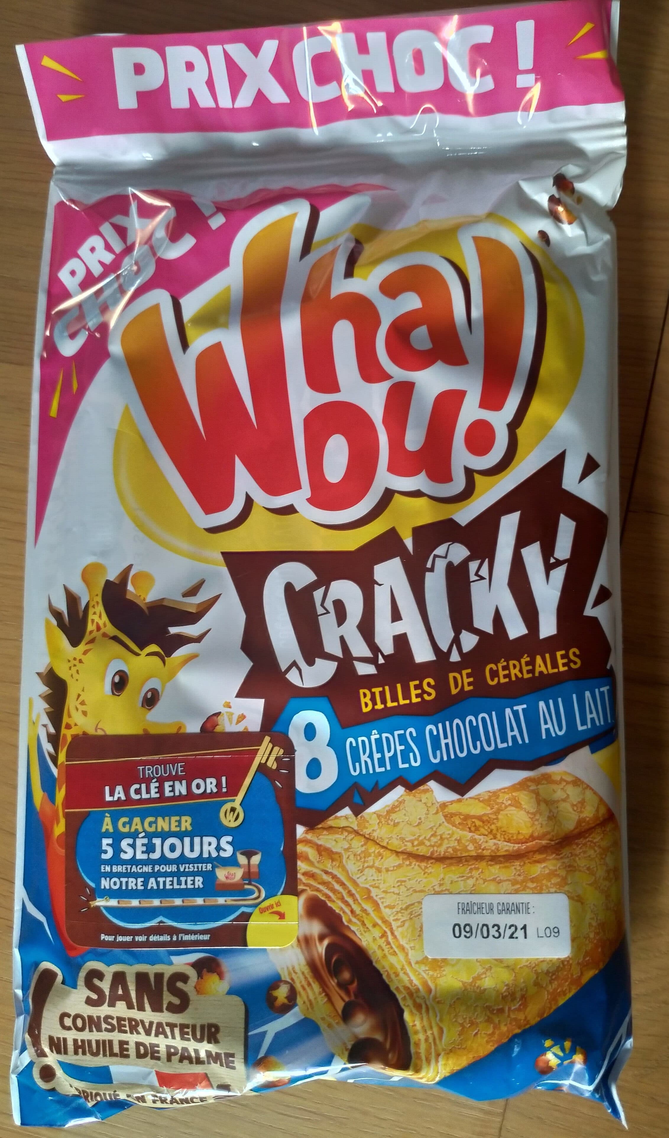 Whaou! Cracky Billes de Céréales 8 Crêpes Chocolat au lait packshot