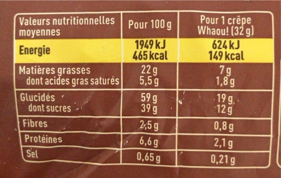 Whaou! Crèpes au chocolat packshot