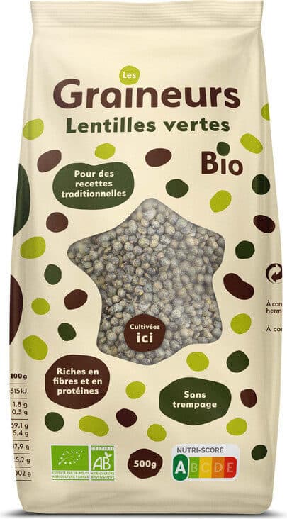 Instants Nature Lentilles vertes biologiques packshot