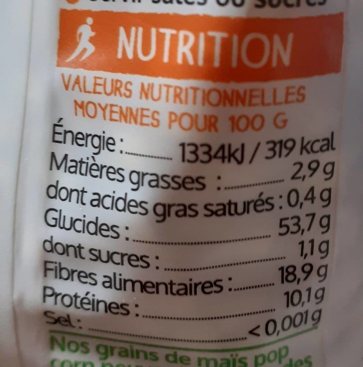 Instants Nature Maïs popcorn biologiques packshot