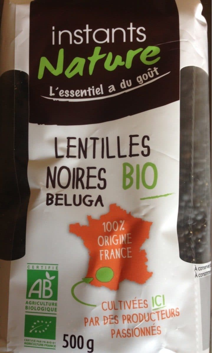 Instants nature Lentilles noires beluga packshot