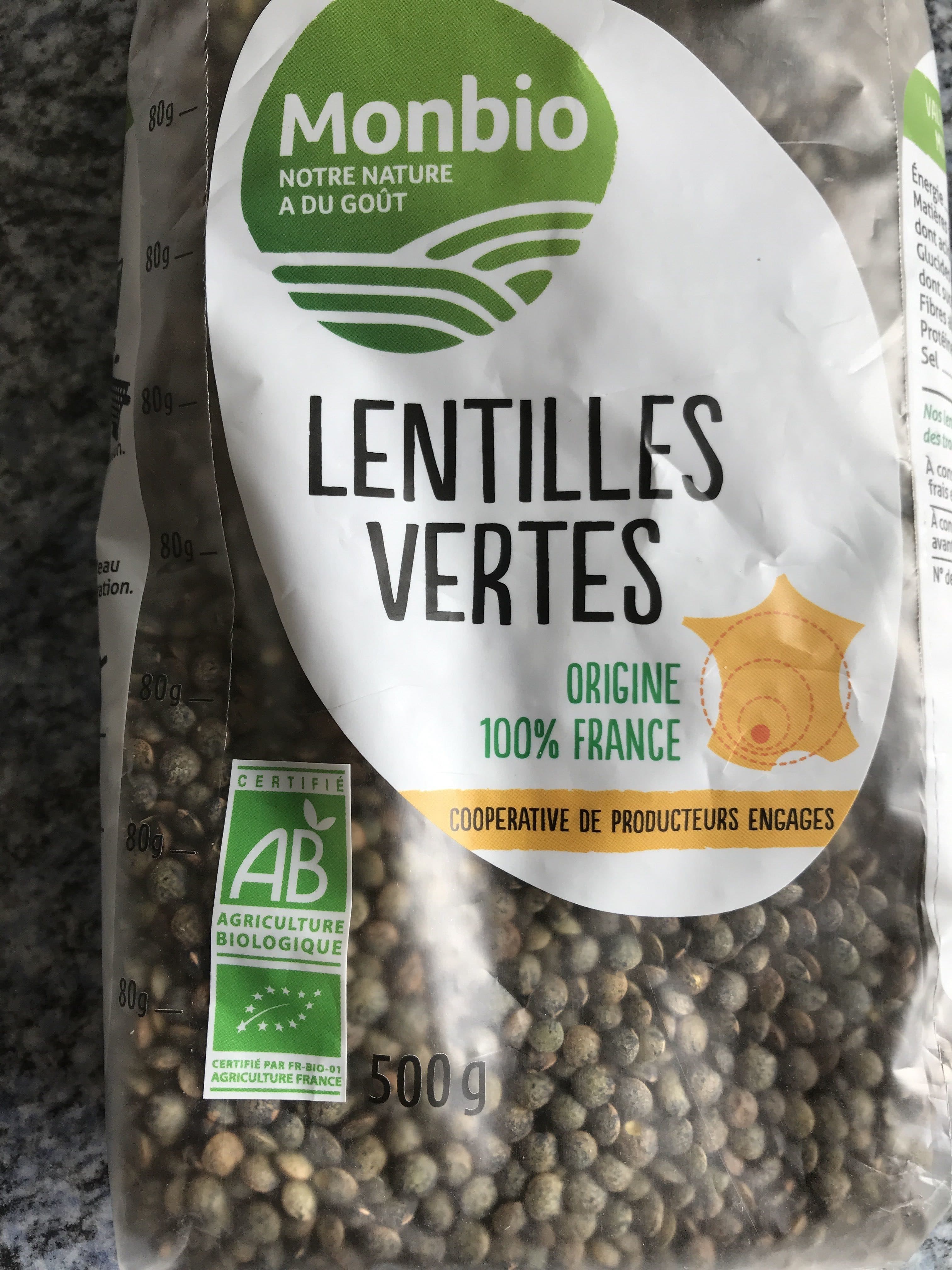 Monbio Lentilles Vertes packshot