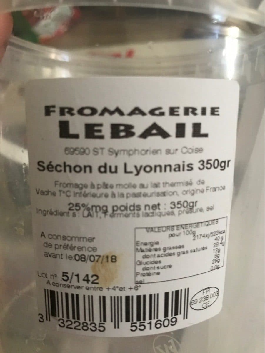 Open Food Facts Sechon du lyonnais packshot