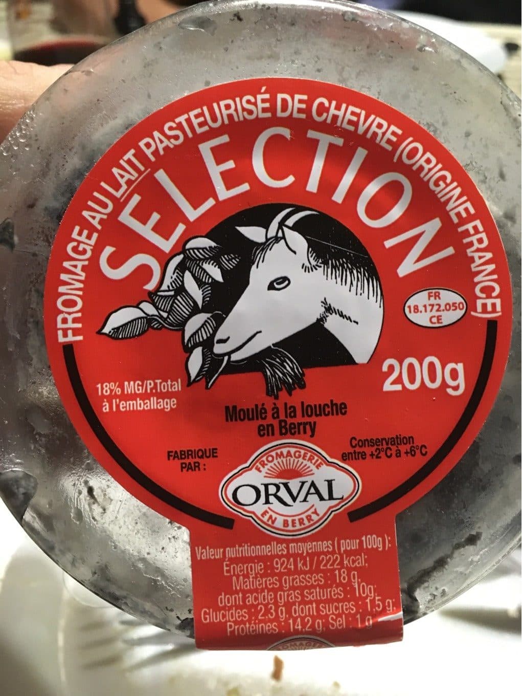 Orval Fromage au lait pasteurise de chevre packshot