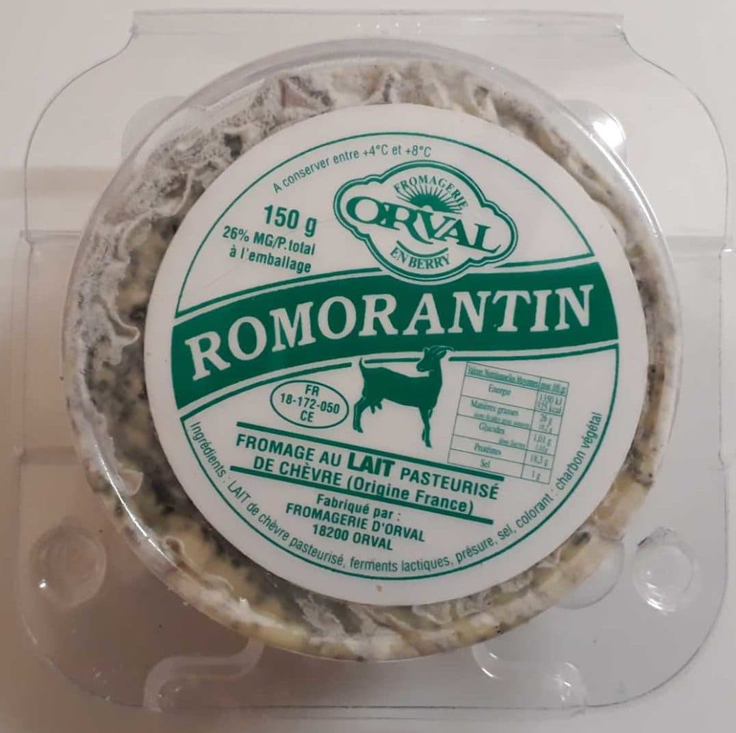 Fromagerie d'Orval Romorantin Fromage au lait pasteurisé de chèvre packshot