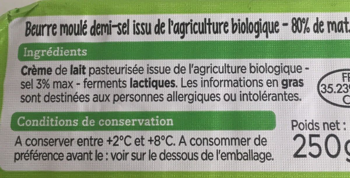 Franprix Beurre moulé demi-sel packshot
