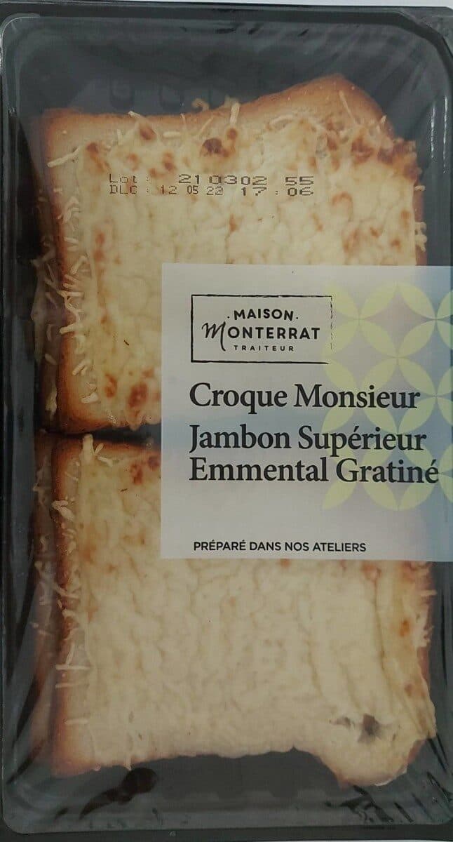 Maison Monterrat Croque Monsieur Jambon Supérieur Emmental Gratiné packshot