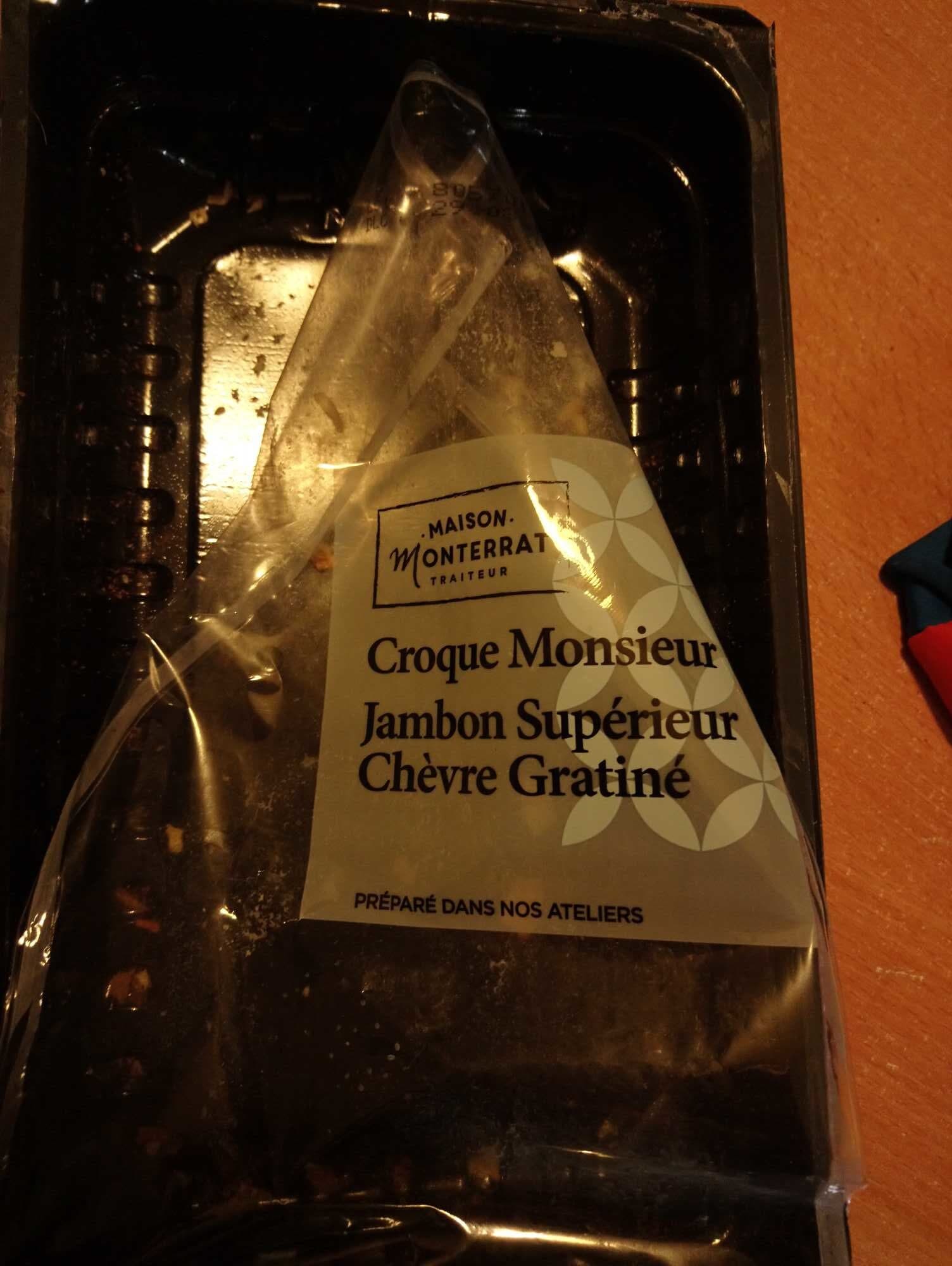 Maison monterrat Croque maison jambon supérieur chèvre gratiné packshot