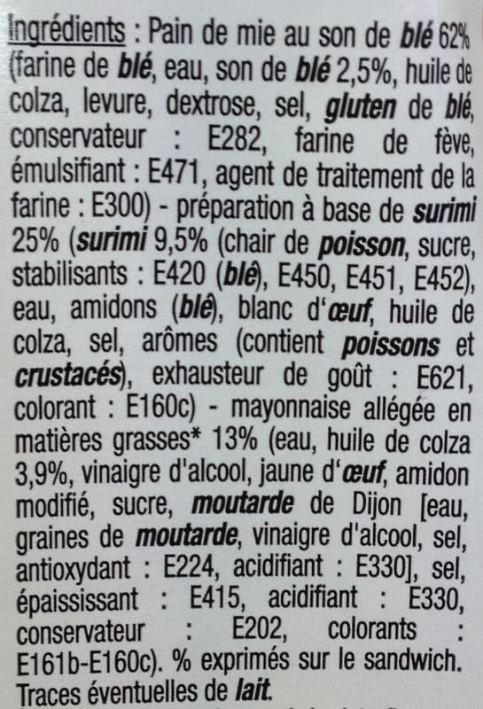 Roland Monterrat Sandwich Surimi Mayonnaise allégée packshot