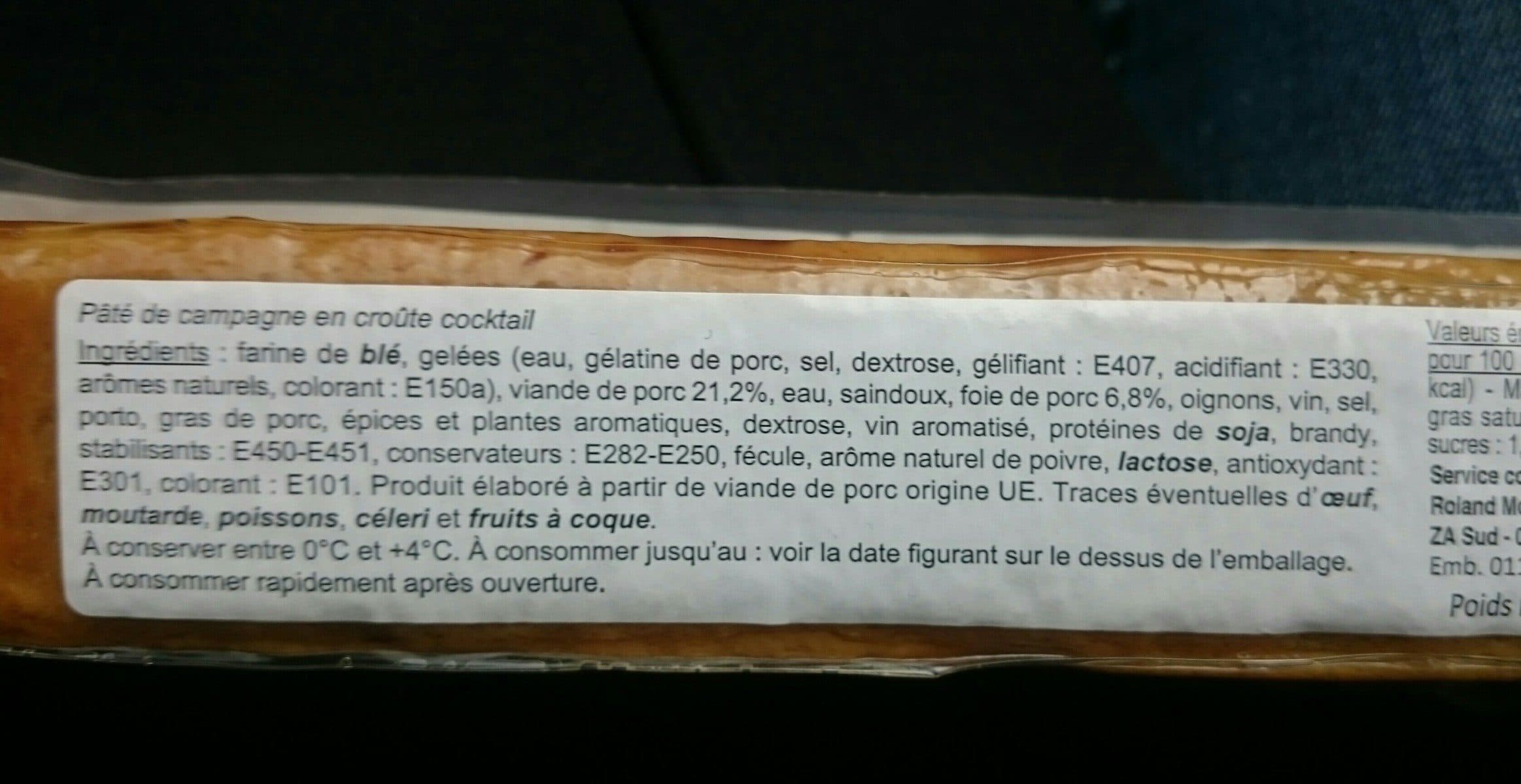 Open Food Facts Pâté en croûte packshot