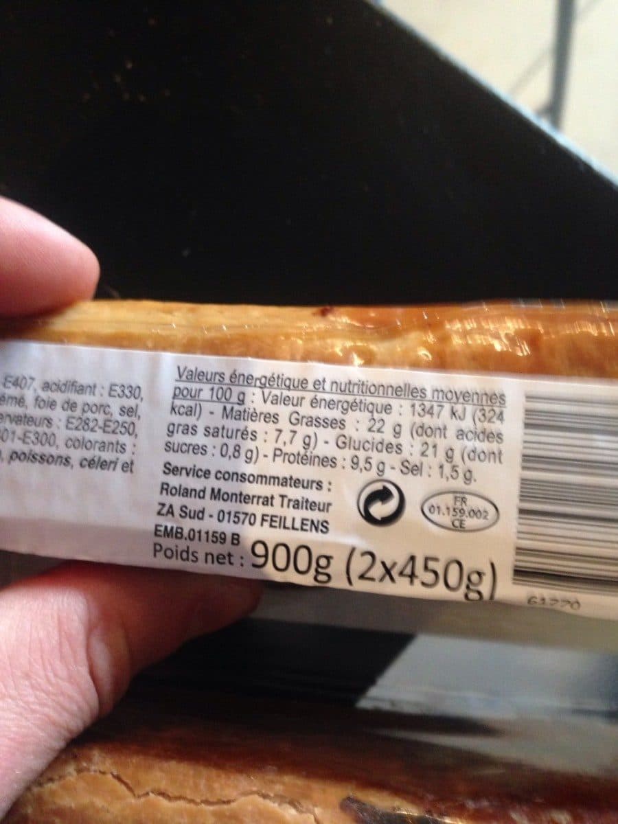 Open Food Facts Pate en croute packshot