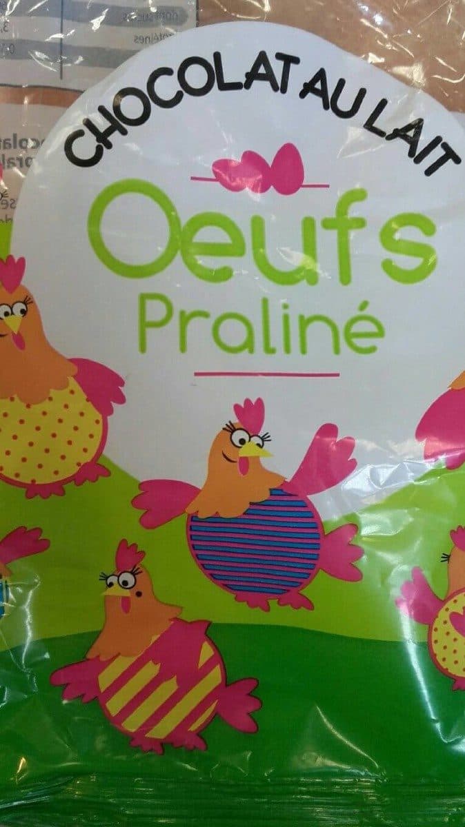 Chocolat au lait Œufs praliné packshot