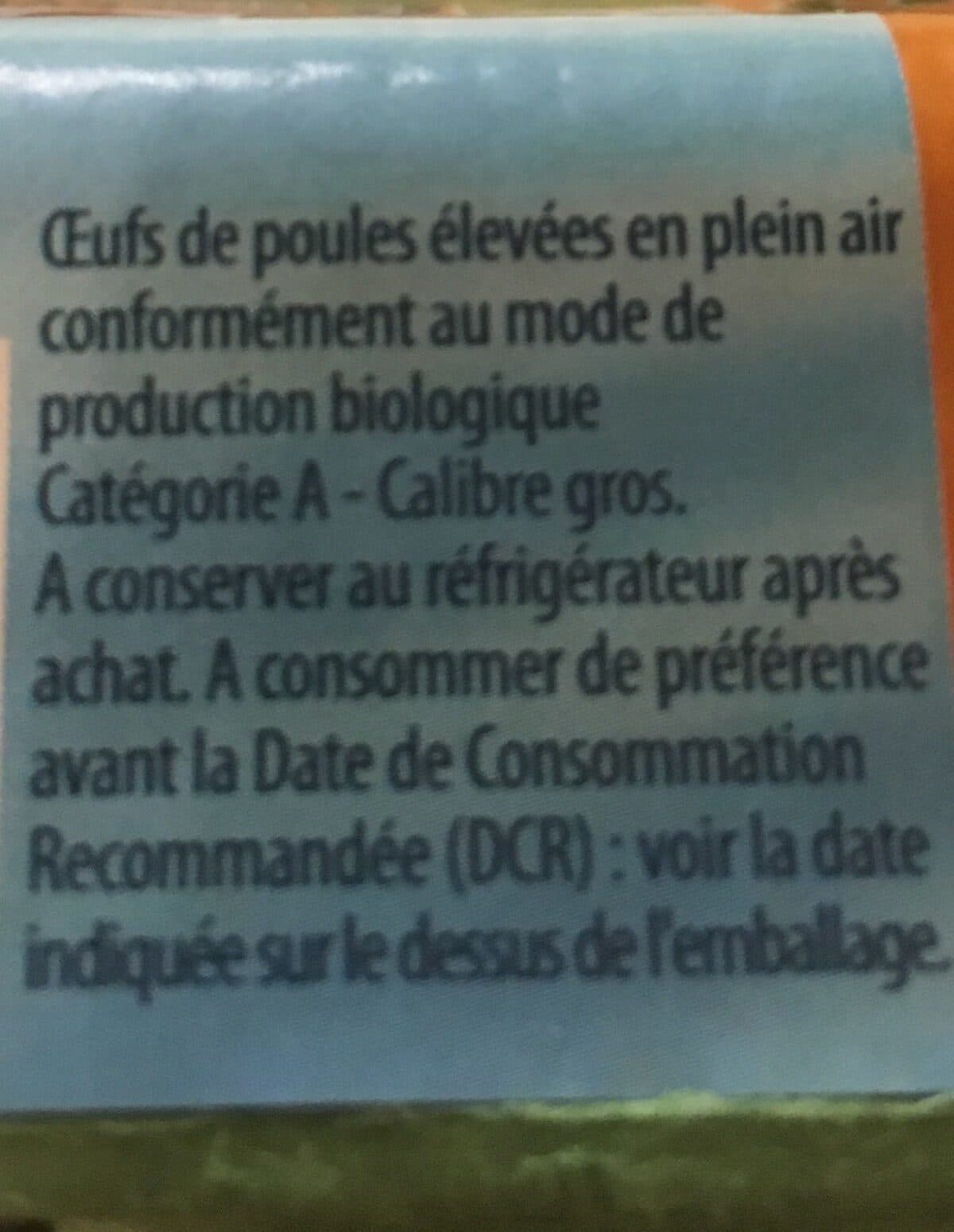 Open Food Facts Gros oeufs 6 bio packshot