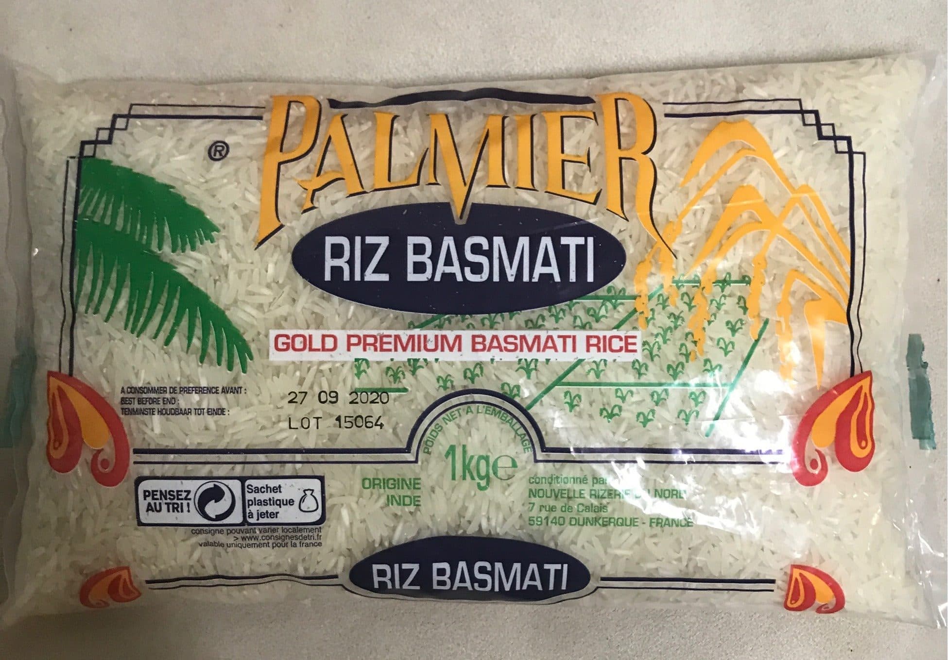 PALMIER Riz Basmati packshot