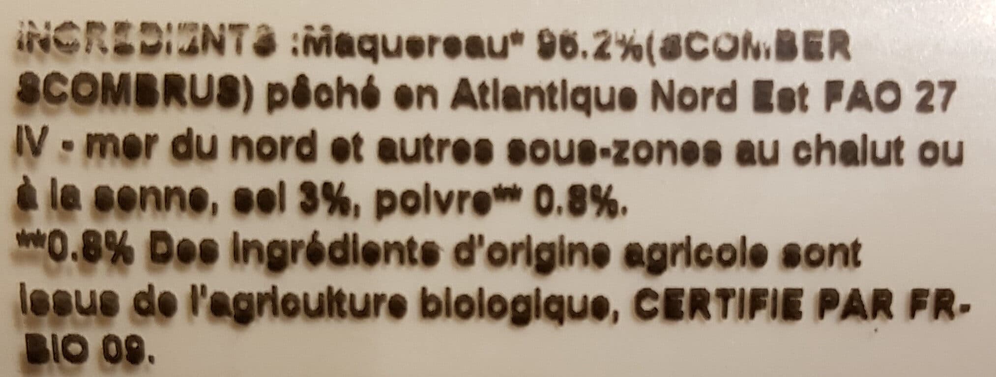 Fournier Fils Filets de maquereaux fumés au poivre noir packshot