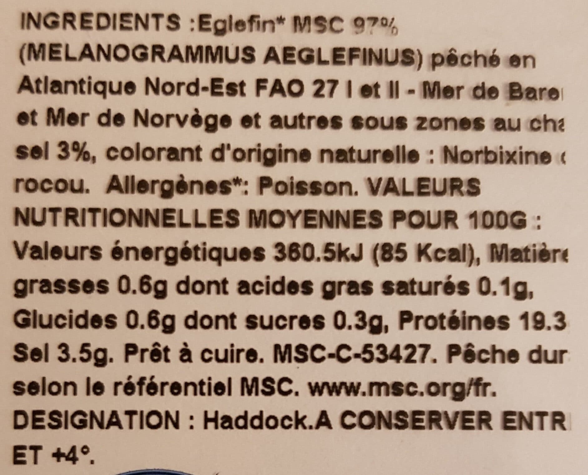 Fournier Fils Filet de Haddock packshot