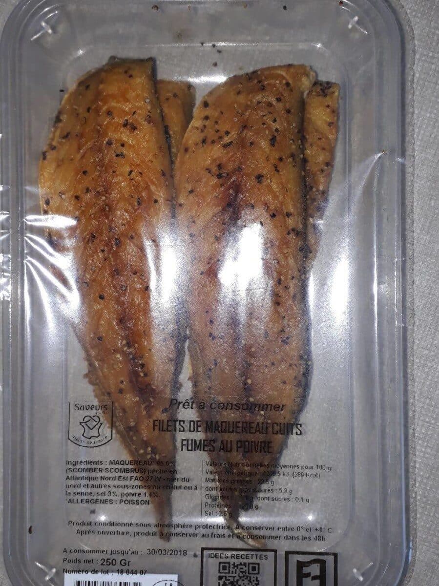 Fournier Fils Filets de maquereau cuits fumés au poivre packshot