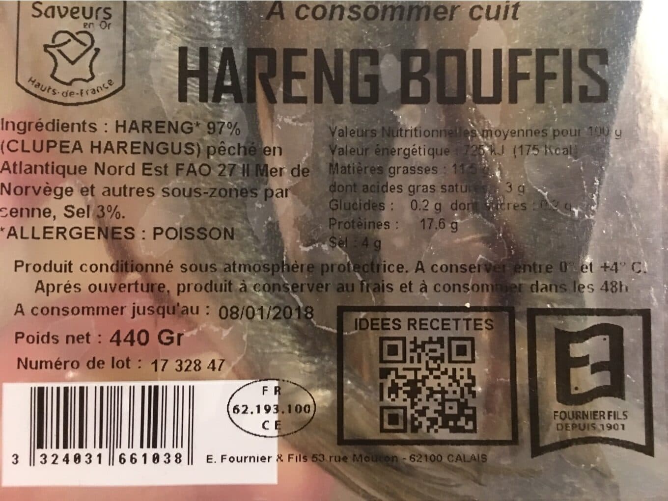 Saveur En Or Hareng bouffis packshot