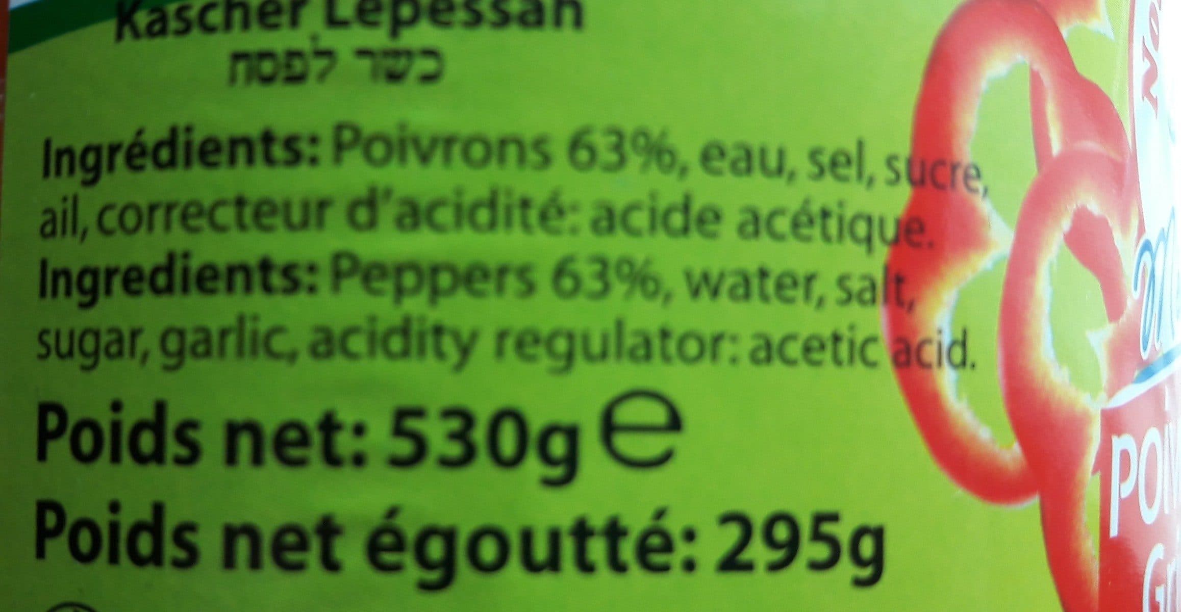 Mémé Hélène Poivrons rouges coupés packshot