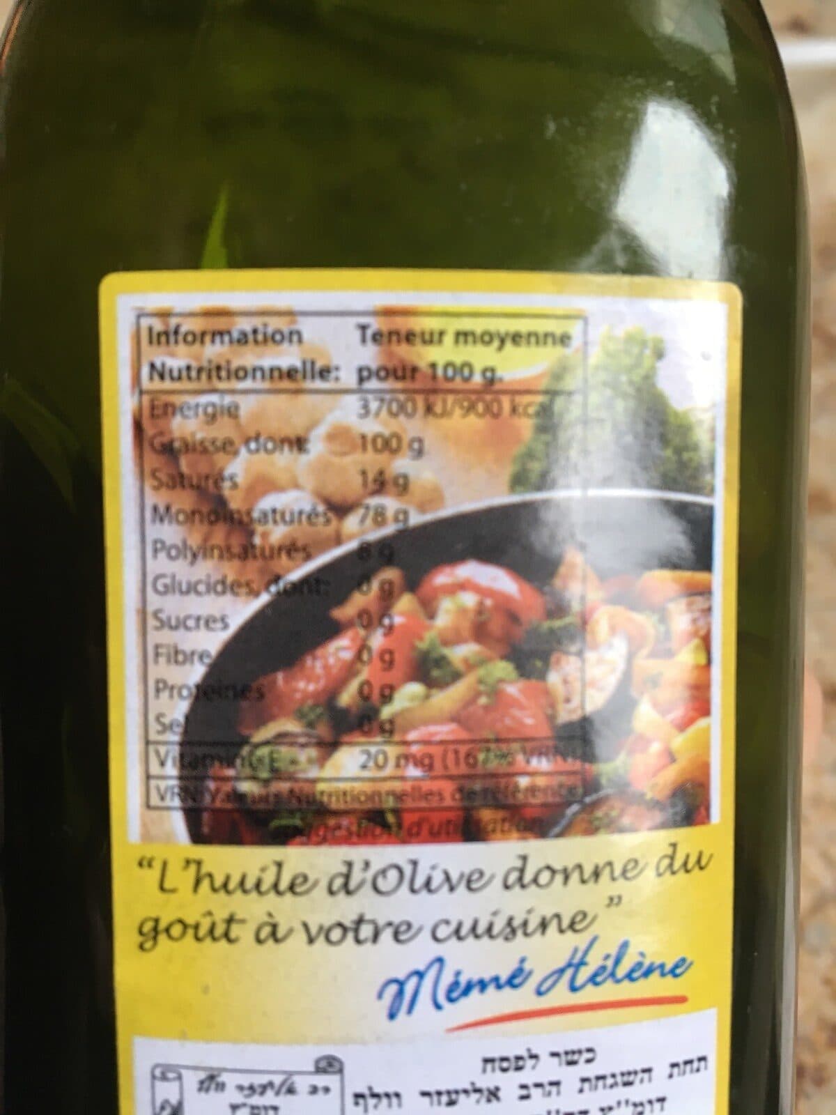 Mémé Hélène Huile D'olive vierge extra packshot