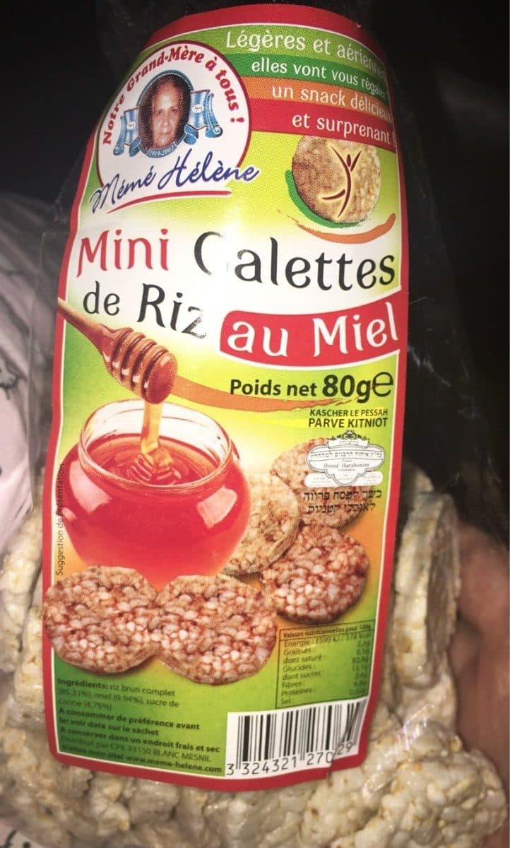 Open Food Facts Mini Galettes De Riz Au Miel packshot