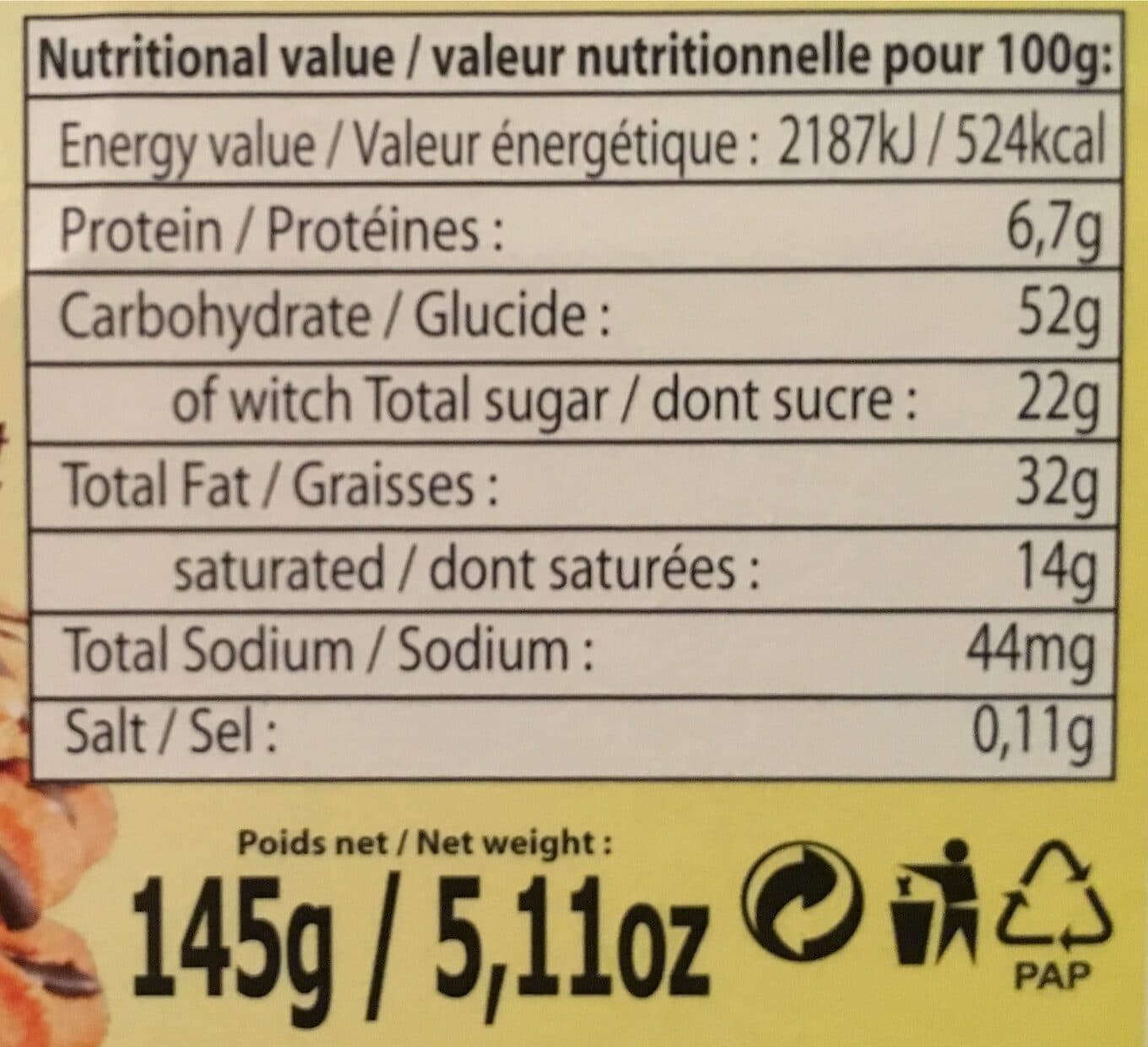 Mémé Hélène Cookies aus fruits secs nappés chocolat packshot