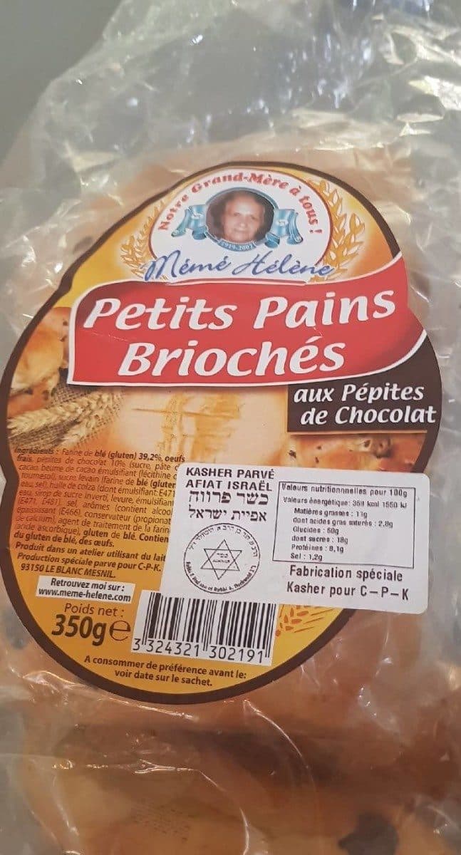 Mémé Hélène Petits Pains Briochés aux pépites de chocolat packshot